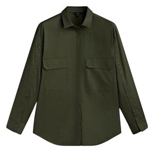 Massimo Dutti Cotton Poplin Button-Down Shirt